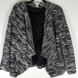 H&M Tweed Open Front Sweater